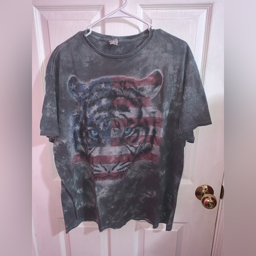 Delta Gray Tie-dye Tiger T-Shirt